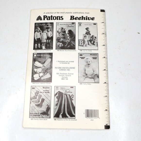 Vintage Patons Beehive Afghan Knit & Crochet Booklet Retro Blanket Knitting - Picture 4 of 7